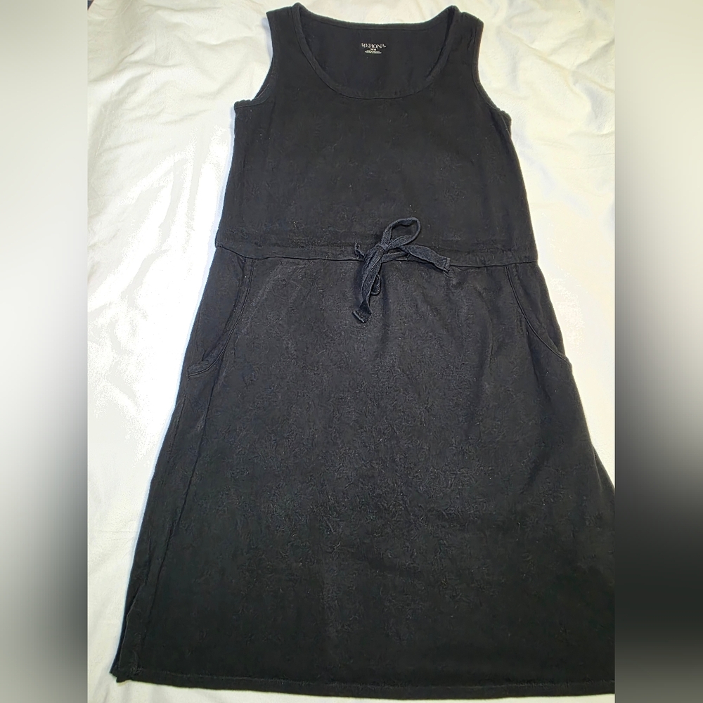 Merona Sleeveless Beach Cover-up Sundress w/waist Drawstring Tie & Pockets- Sz M